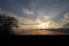 Goniadz, Parc Biebrzanski, Marais de la Biebrza, coucher de soleil