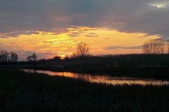 Goniadz, Parc Biebrzanski, Marais de la Biebrza, coucher de soleil